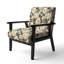 Chaise d'appoint florale Cobalt-6885416
