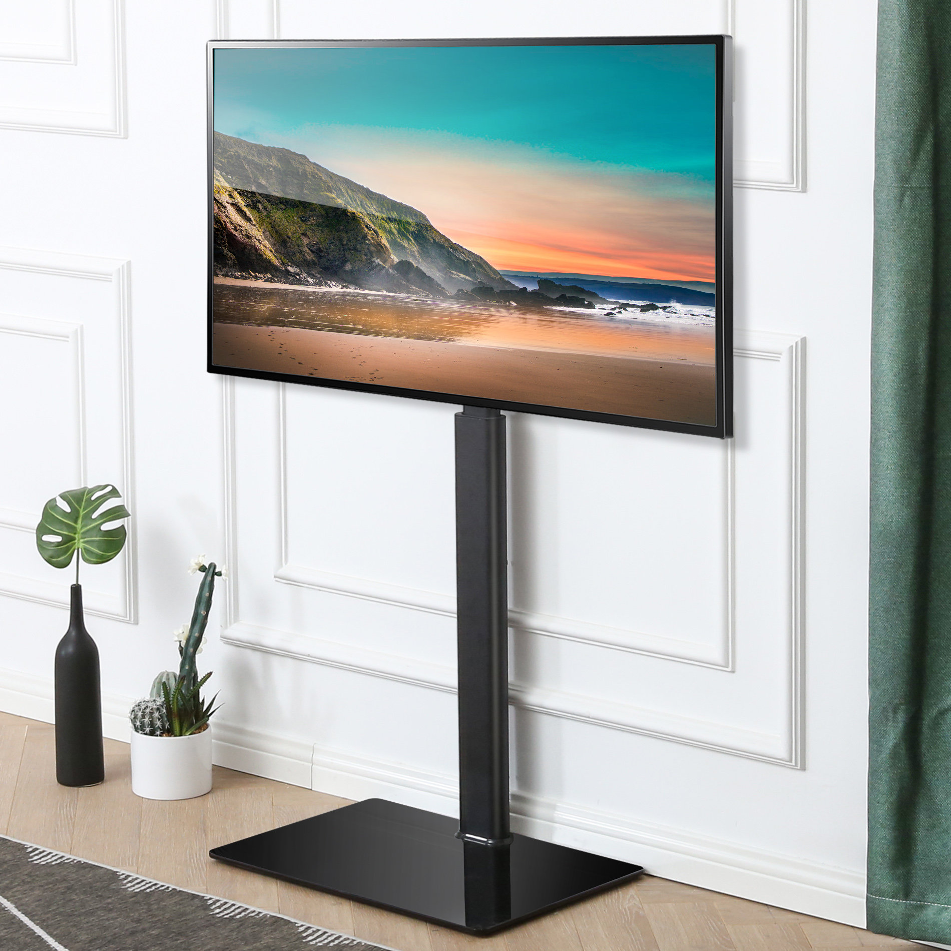 Fitueyes FITUEYES TV Foor Stand Base With Swivel Mount Height ...