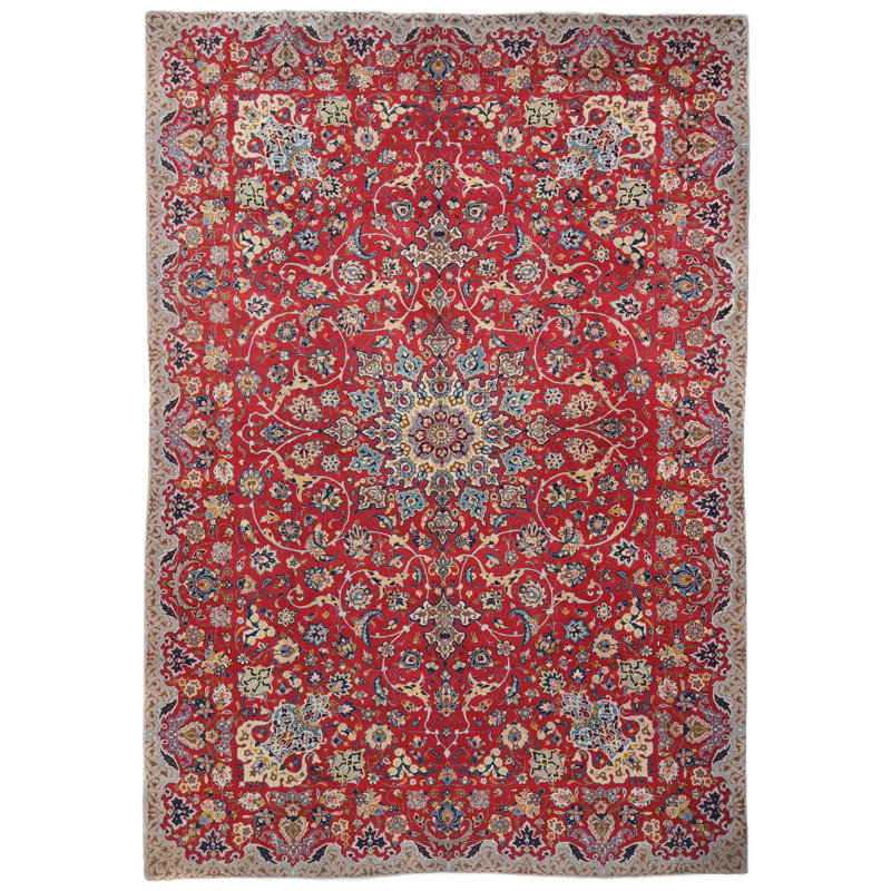 Tapis oriental rouge unique 10X13 One-of-a-Kind