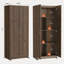 Armoire de rangement de 71 po de hauteur, garde-robe grande capacité, unité de rangement en bois-1559745642