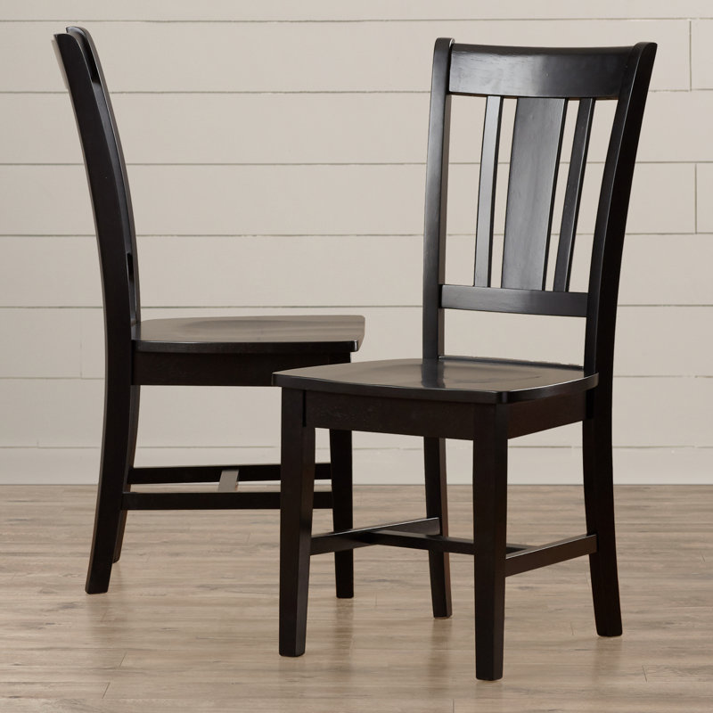 Evalyn Solid Wood Side Chair, White/Heather Gray