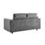 4 modulaires en velours côtelé gris, style minimaliste moderne, tissu doux, structure, pour 2 sièges à la maison, salon approprié