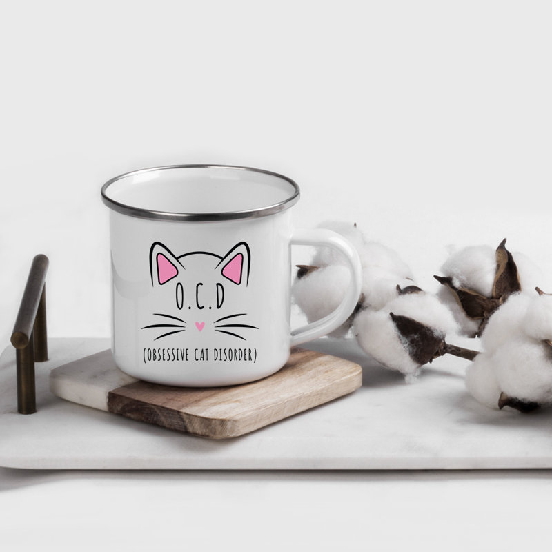 Tasse à café «Funny Cat Lover Campfire», Trouble de chat obsessive O.C.D.