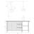 Narquise 4 - Light Iron Dimmable Chandelier
