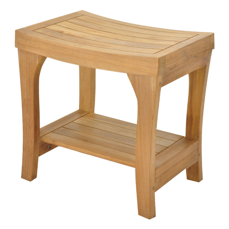 Banc de douche l 18" teck Whipple