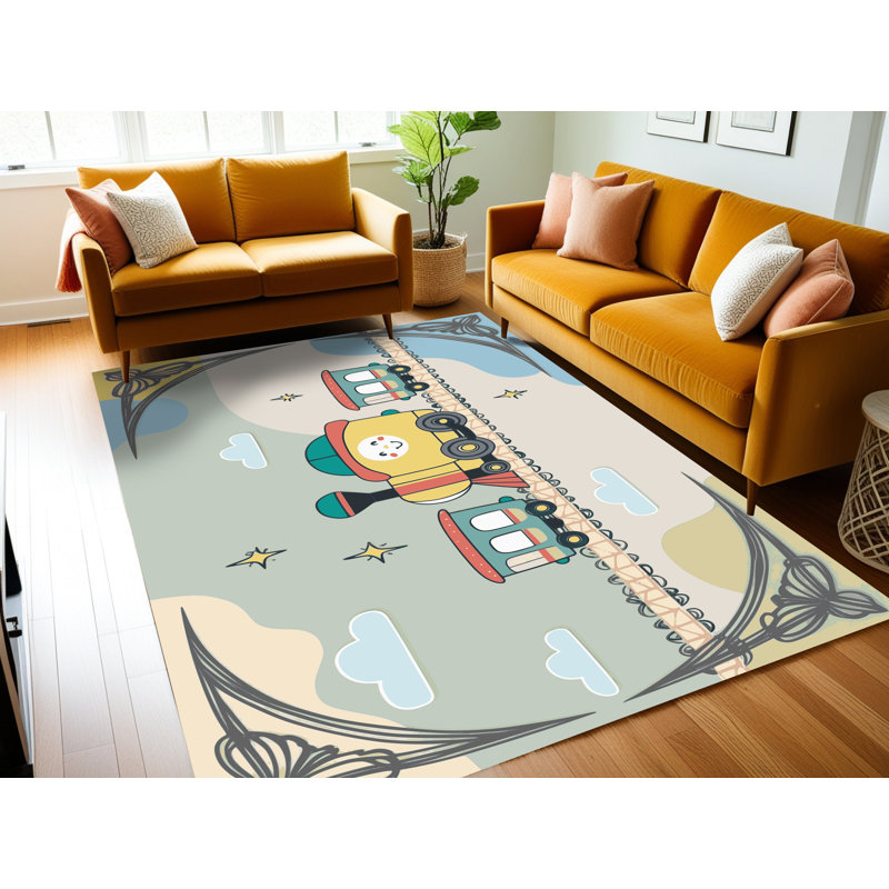 Tapis pour enfants East Urban Home, Rectangle de 5 pi x 8 pi