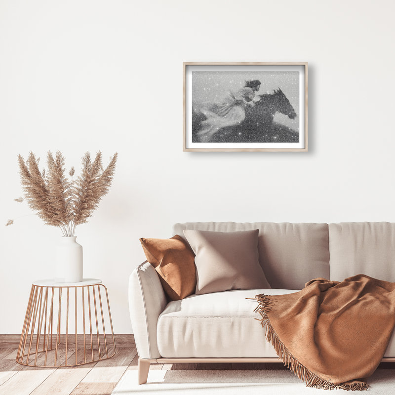 Spirit In Motion Print by Oliver Gal, 37.5"H x 55.5"W, Natural Oak Shadowbox