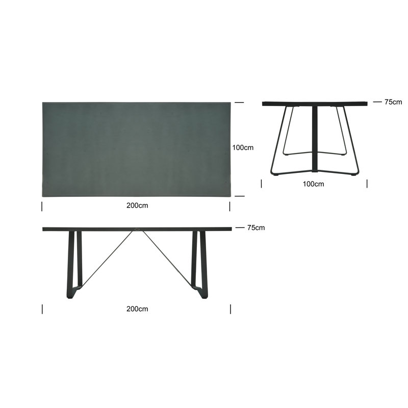 Horizon Outdoor 14 - Piece Dining Set with Cushions, Canvas Navy Sunbrella® Canvas
