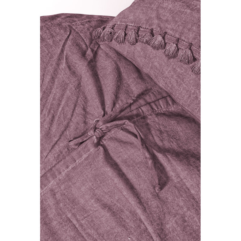 Tjard Duvet Cover Set with Pillowcases Included, Dusty Rose