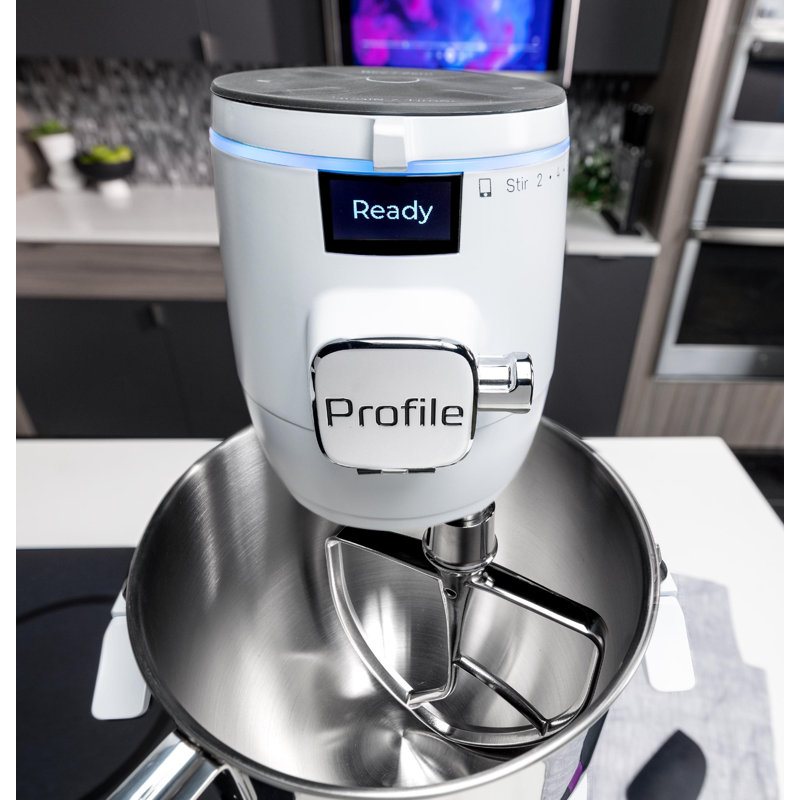 GE Profile Smart Mixer with Auto Sense, Stone White