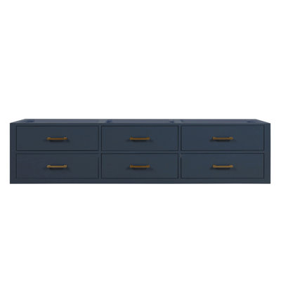 Blue Double Bath Vanity 80 In. W X 22 In. D