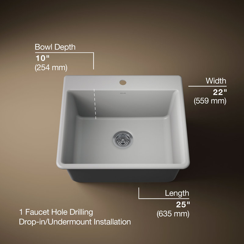 Kennon 25" L x 22" W Undermount Kitchen Sink