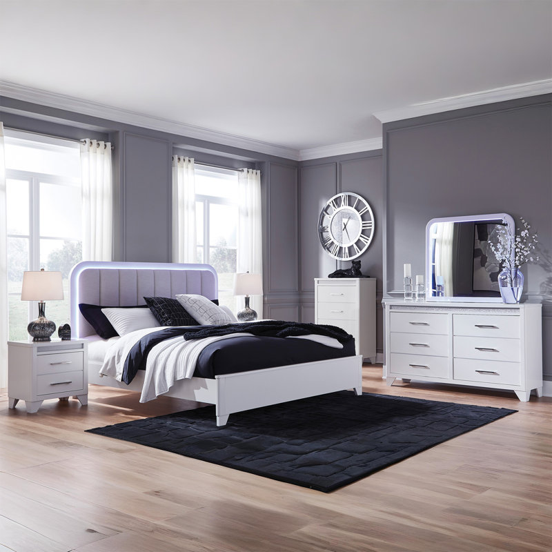 Frostlyn King Upholstered Panel Bed, King