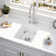 Quartz 18" L X 16" W Undermount Bar Sink With Grid And Strainer