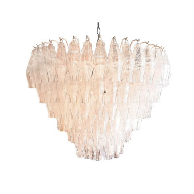 Lustre rond en acier inoxydable Jehial Light