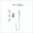 Multi-Function Wall Mounted Shower System with Body Sprays, Brushed Nickel-125774604