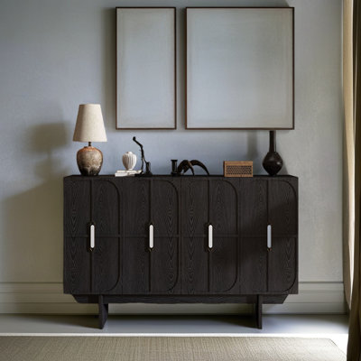 Black Wabi Sabi Wind Dining Cabinet