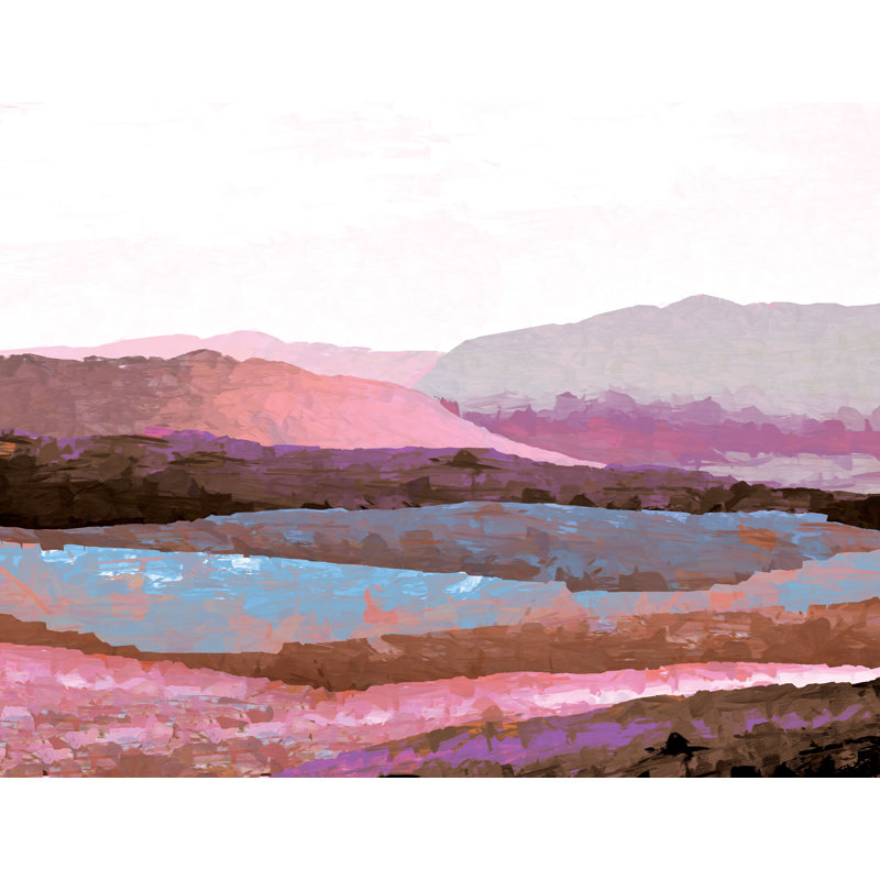 Vibrant Rolling Hills - Painting Print, 30cm H x 46cm W, Wrapped Canvas
