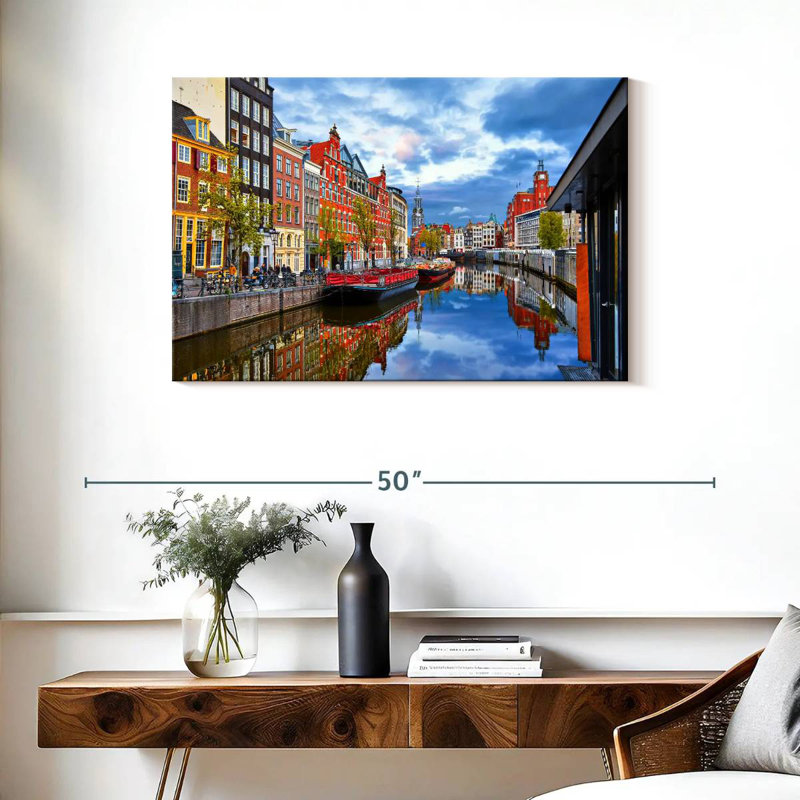 Picturesque amsterdam canal Sireci, H 24 po x l 36 po
