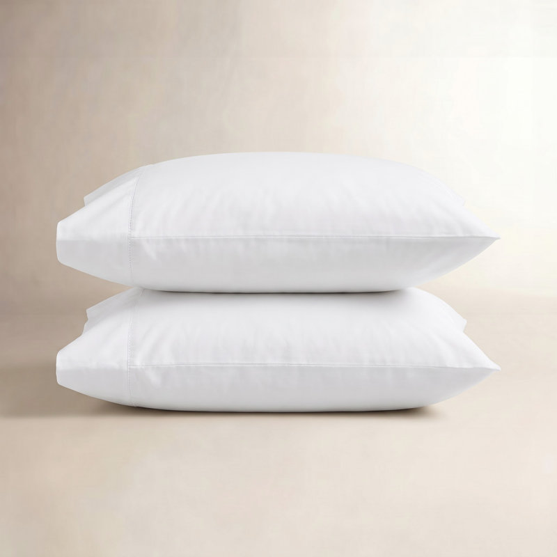 Ludlow Tencel Cotton Pillowcase, White, Standard/Twin Pillowcase