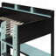 Lit mezzanine pour lit simple avec bureau en U, lumières DEL RVB intelligentes et ports USB, canapé-lit multifonctionnel à 3 tiroirs et tablettes de rangement-1477224357-1477224356