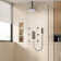 3-Function Luxury Ceiling Mount 12 Inch LED Thermostatic Shower System with 6 Body Jets