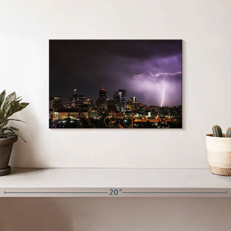 Kavia Lightning Over Denver, 8" H x 12" W
