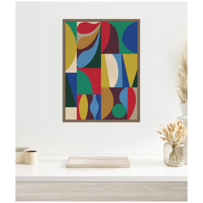 Abstract 04 by Rachel Lee 3 Birdies Studio Framed Canvas Wall Art Print