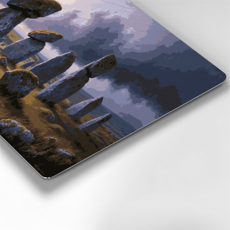 Art mural gris Sci Fi, H 132 po x l 168 po x P 0,05 po