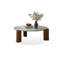 Image de couleur pierre et table basse ronde en bois massif-129222190