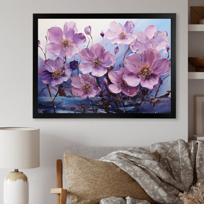 «Violet Flower Meadow Harmony I» sur toile