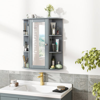 Nehemas 7 " W X 28 " H Surface Frameless Medicine Cabinet with Mirror