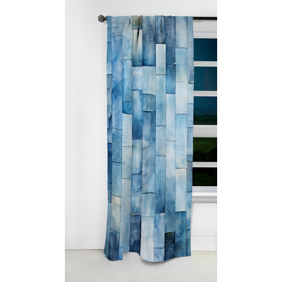 Dorah - Tile Curtain - Blackout Abstract Curtain - 1 Panels