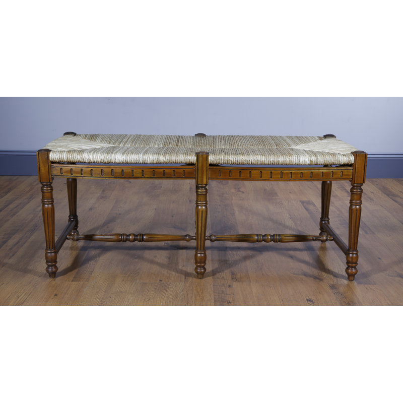 Banc en bois et mèche Damari, Noyer