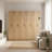 Oak Multi-Purpose Utility Storage Cabinet (5-Piece Set)-759234762