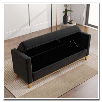 Solid Wood Upholstered Bench
