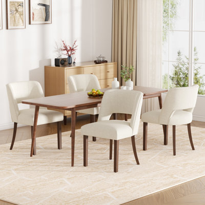 Upholstered Solid Wood Dining Side Chair