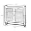 Armoire murale 24,8 "à deux portes avec trois niveaux de rangement et porte-serviettes-33531549
