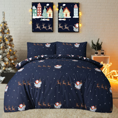Heaven Polyester Striped Duvet Cover Set with Pillowcases