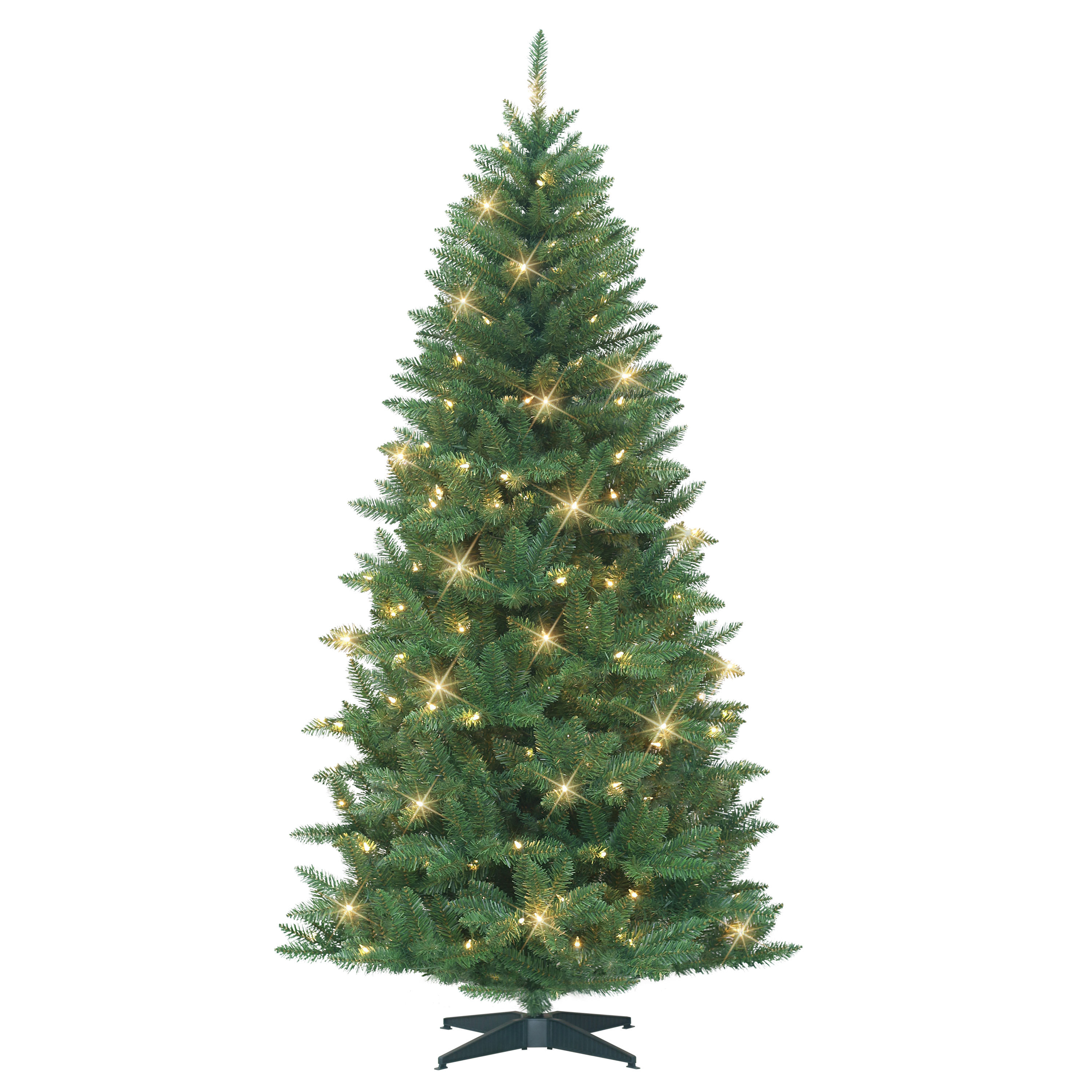 The Holiday Aisle® Gerrita 7' H Green Pine Christmas Tree with 200 ...