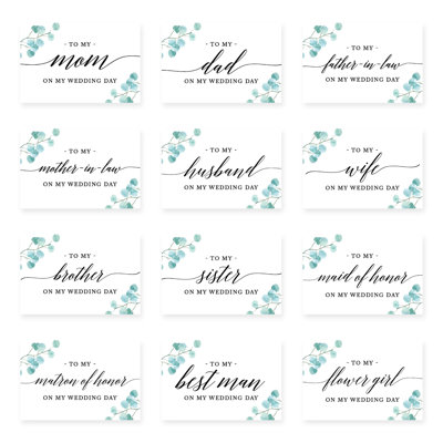 Carte de mariage d'eucalyptus