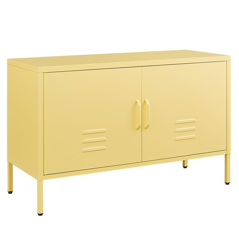 Storage Cabinet,metal Cabinet With Doors,morden Tv Stands For Bedroom,accent Cabinets For Bedroom,entryway,yellow, Yellow