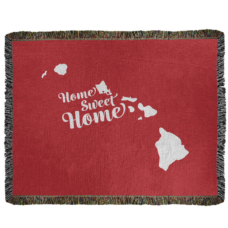 Jeté en coton tissé honolulu doux, l 50 po x L 60 po, Rouge