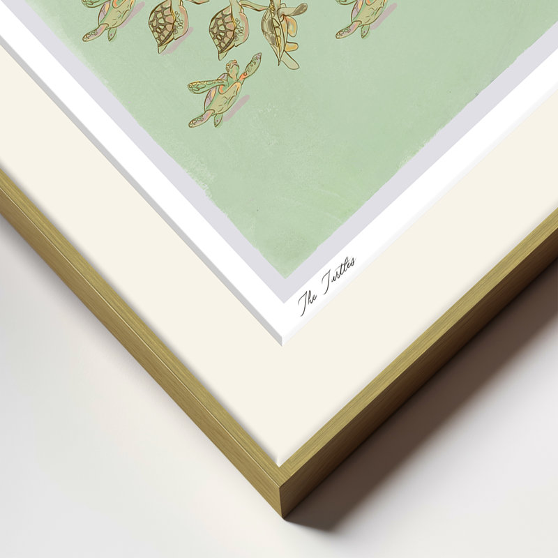 The Turtles, 36" H x  48" W, Gold