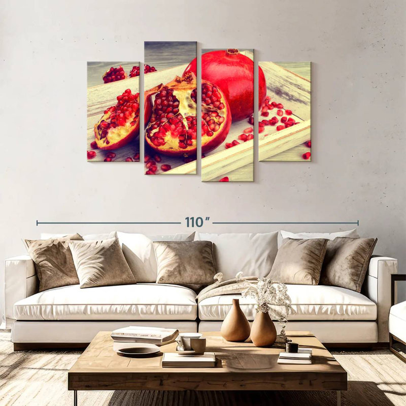 Yarlin Ripe Pomegranate, 48" H x 75" W