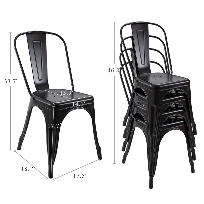 Chaise d'appoint Borowski, Noir