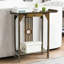 Console de vestibule en bambou de 32 po avec tablette et tiroir de rangement pour le salon