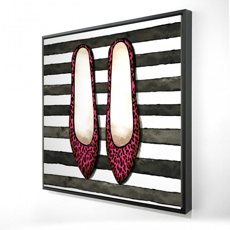 " Leopard Pink Shoes ", 24" H x 24" W