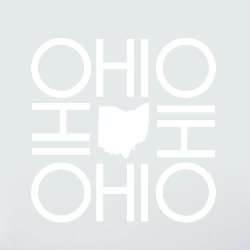 Décalcomanie murale ohio, Blanc