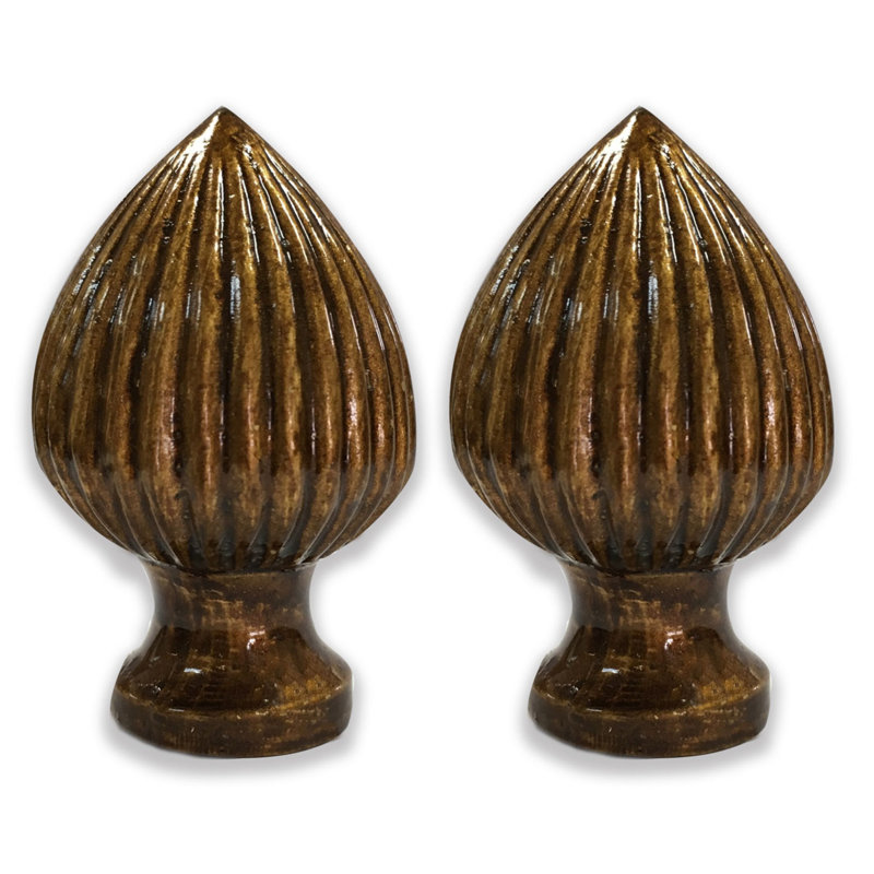 Faîteau lampe à poires à côtes, Laiton antique